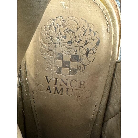 Vince Camuto Shoes Women's 7M Tan Kicetta Suede Peep Toe Open Heel Bootie - Picture 5 of 16